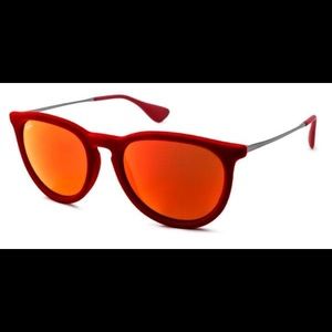 Red Velvet Reflective Ray-Ban Sunglasses